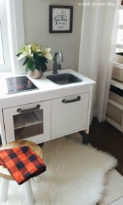 Makeover the Ikea Duktig play kitchen with this simple DIY by A Dash of Mum Blog - so cute and easy to update!