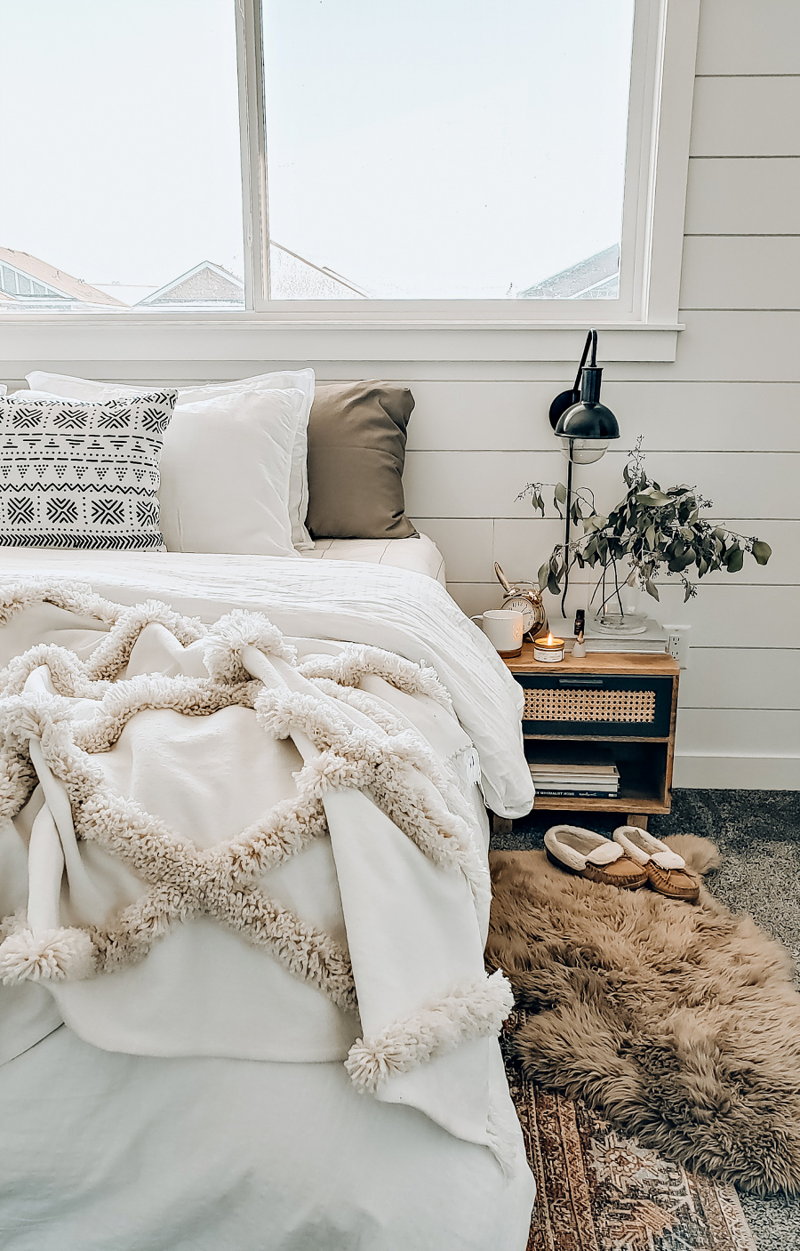 Boho Inspired Neutral Master Bedroom Tour - The Blush Home Blog