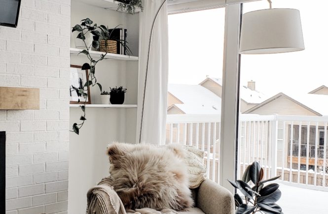 DIY Wall to Wall Floating Shelves - Domestically Blissful