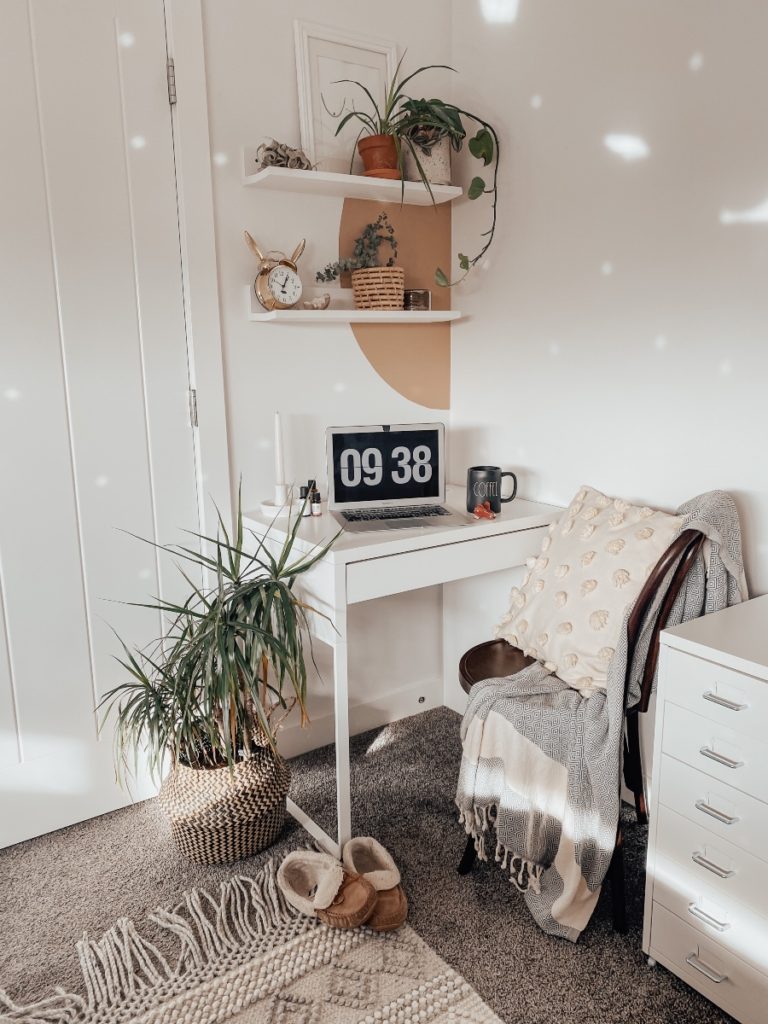 How To Create A Tiny Office - Office Tour! - The Blush Home Blog